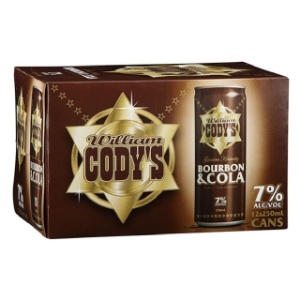 Picture of Codys 7% Bourbon & Cola 12pack Cans 250ml