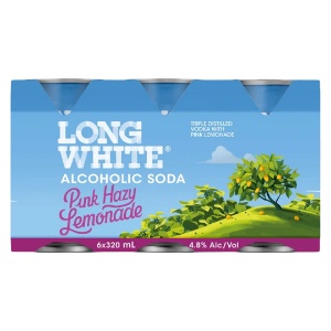 Picture of Long White Vodka Pink Hazy Lemonade 6pk Cans 320ml