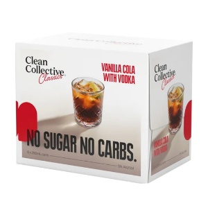 Picture of Clean Collective Vodka & Vanilla Cola 6pk Cans 250ml