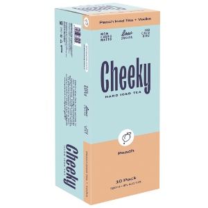 Picture of Cheeky Peach Hard Iced Tea 10pk Cans 330ml