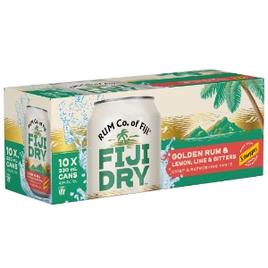 Picture of Fiji Dry 4.8% Rum & Lemon, Lime & Bitters 10pk Cans 330ml