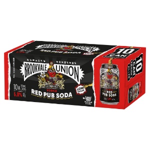 Picture of Brookvale Union Red Pub Soda 10pk Cans 330ml