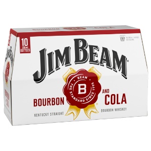 Picture of Jim Beam 4.8% Bourbon & Cola 10pk Bottles 330ml